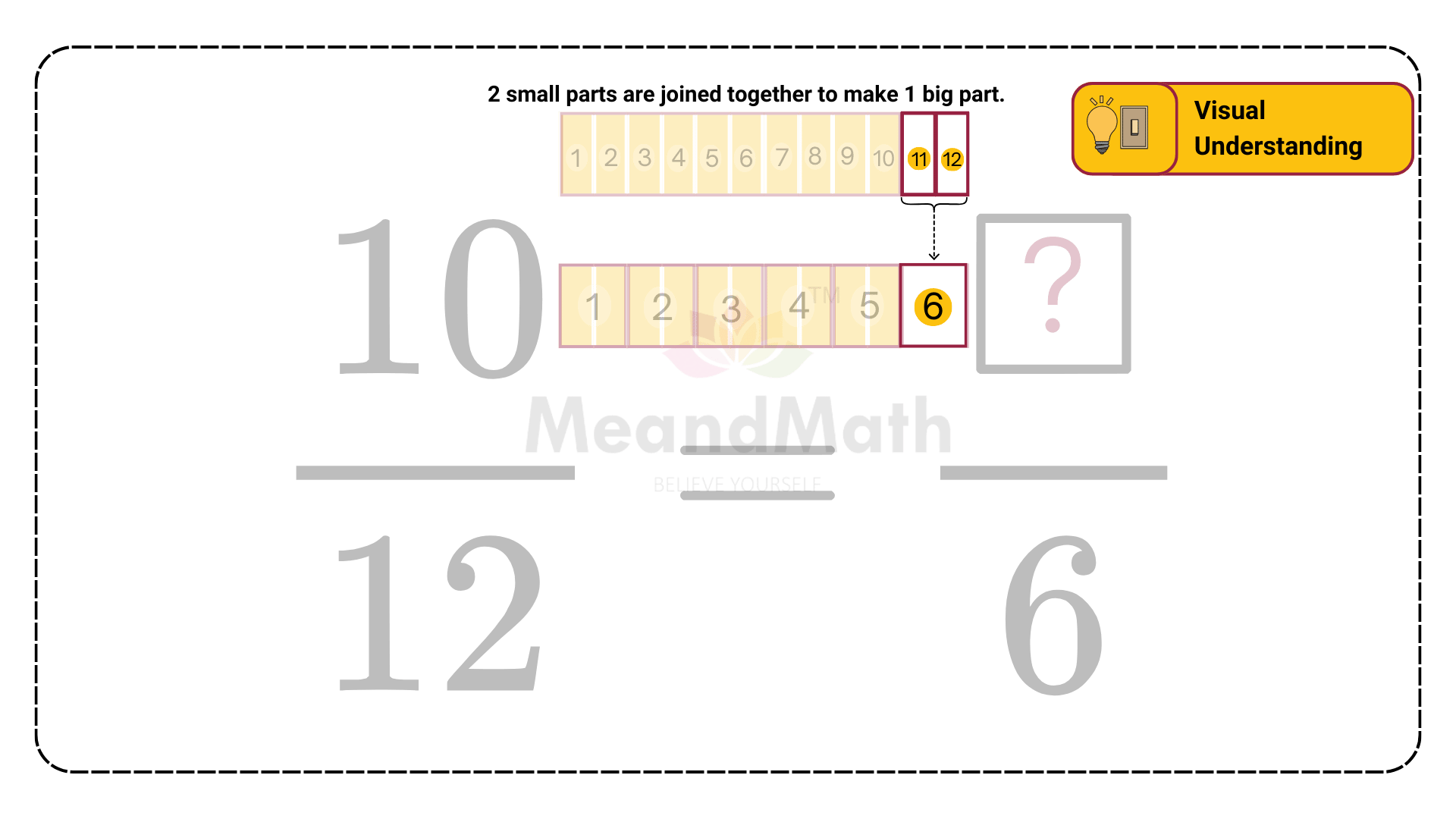 Dividing Equivalent fraction when the numerator is missing M8