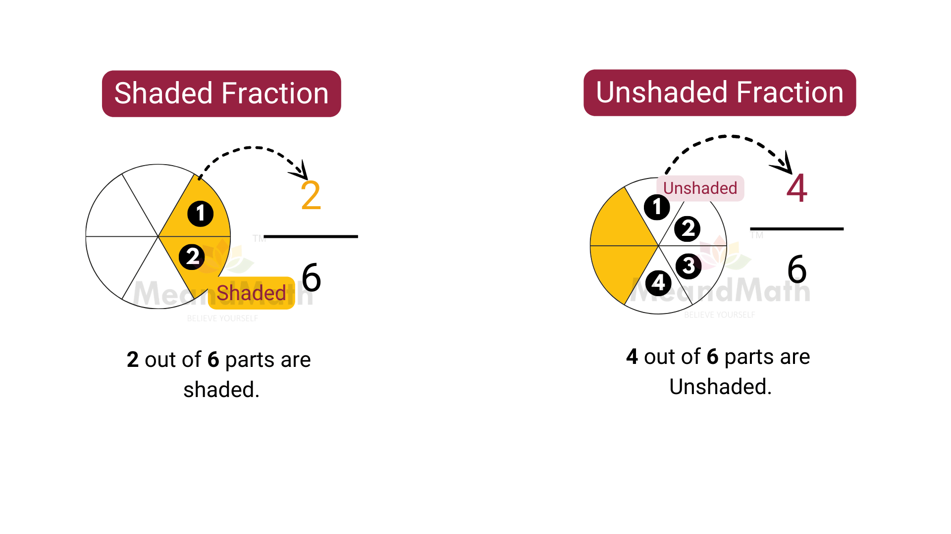 Understanding Shaded & Unshaded Fractions – MEANDMATH